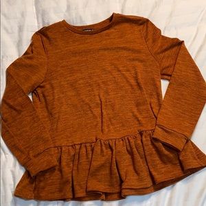 SHEIN BURNT ORANGE BLOUSE